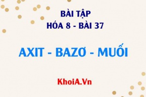 Bài tập gọi tên axit bazơ muối và viết công thức hóa học của axit bazơ muối - Hóa 8 bài 37
